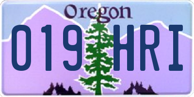 OR license plate 019HRI