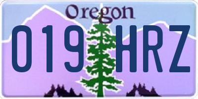 OR license plate 019HRZ
