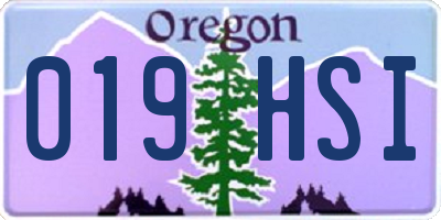 OR license plate 019HSI