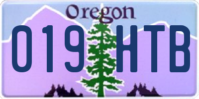OR license plate 019HTB