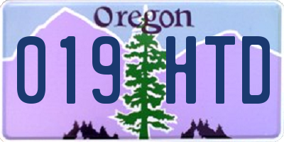 OR license plate 019HTD
