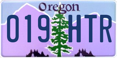 OR license plate 019HTR
