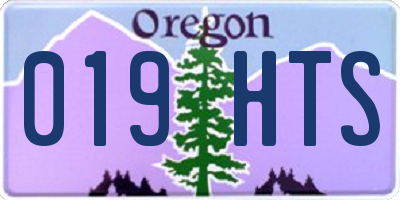 OR license plate 019HTS