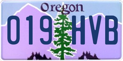 OR license plate 019HVB