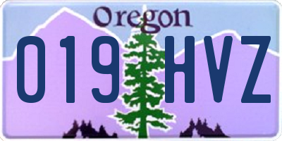 OR license plate 019HVZ