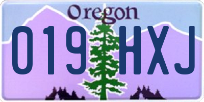OR license plate 019HXJ