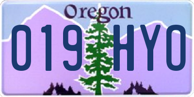 OR license plate 019HYO