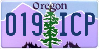 OR license plate 019ICP