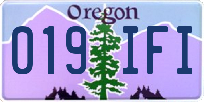 OR license plate 019IFI
