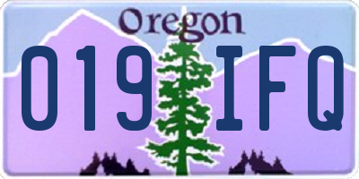 OR license plate 019IFQ