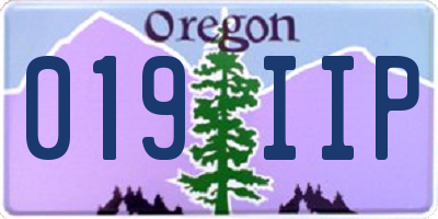 OR license plate 019IIP