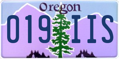 OR license plate 019IIS