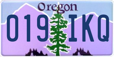 OR license plate 019IKQ