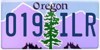OR license plate 019ILR