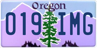 OR license plate 019IMG