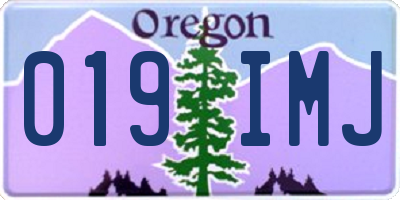 OR license plate 019IMJ
