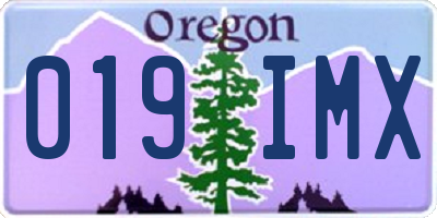 OR license plate 019IMX