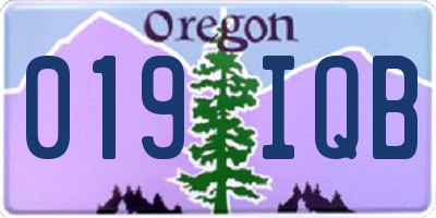 OR license plate 019IQB
