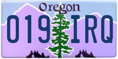 OR license plate 019IRQ