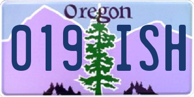 OR license plate 019ISH