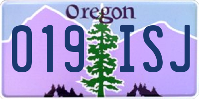 OR license plate 019ISJ