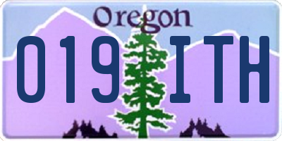 OR license plate 019ITH