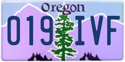 OR license plate 019IVF