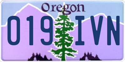 OR license plate 019IVN
