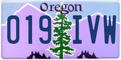 OR license plate 019IVW