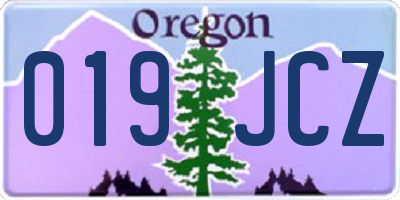 OR license plate 019JCZ