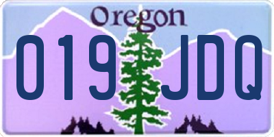 OR license plate 019JDQ