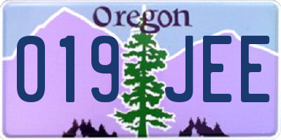 OR license plate 019JEE