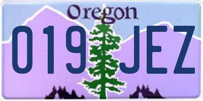 OR license plate 019JEZ