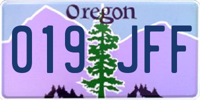 OR license plate 019JFF