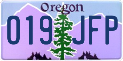 OR license plate 019JFP