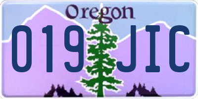OR license plate 019JIC