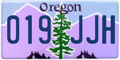 OR license plate 019JJH