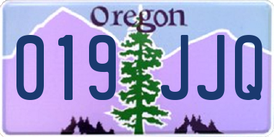 OR license plate 019JJQ