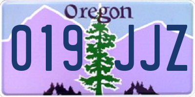 OR license plate 019JJZ