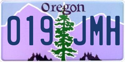 OR license plate 019JMH