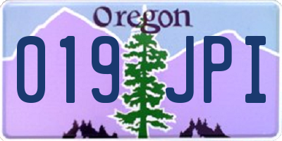 OR license plate 019JPI