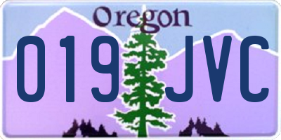 OR license plate 019JVC