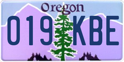 OR license plate 019KBE