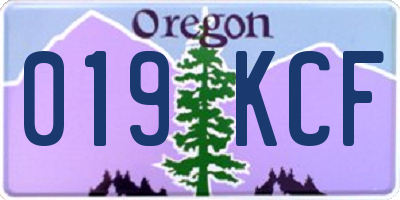 OR license plate 019KCF