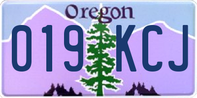 OR license plate 019KCJ