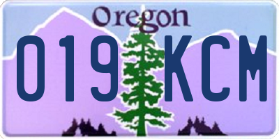 OR license plate 019KCM