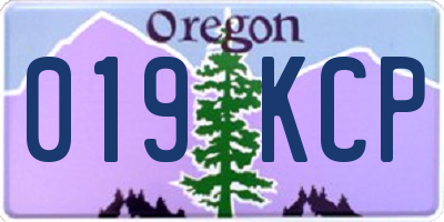 OR license plate 019KCP