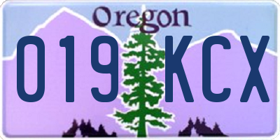 OR license plate 019KCX