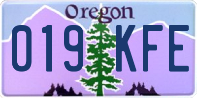 OR license plate 019KFE