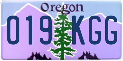 OR license plate 019KGG